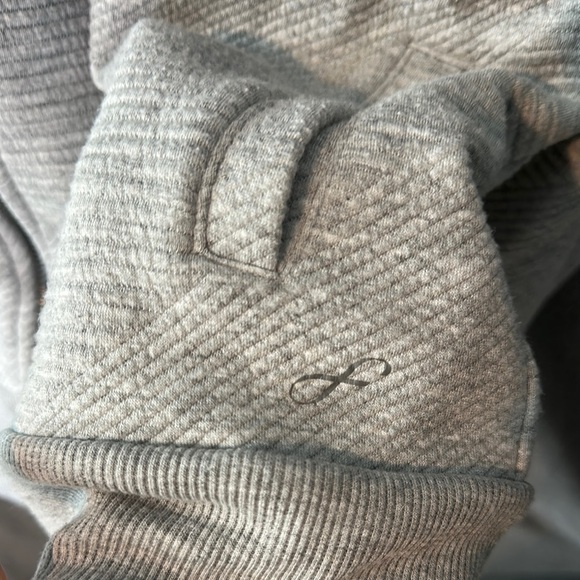 Women's Light Gray Athleisure Bomber Jacket - Picture 3 of 7